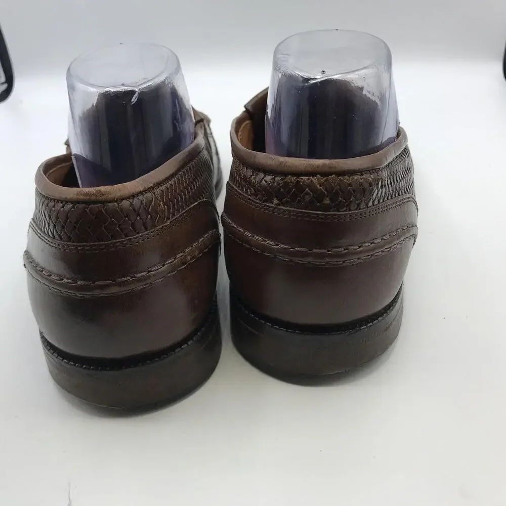 Bostonian Florentine Italy Italian Leather Weave 10 M Casual Loafer Shoes 27792 - Picture 5 of 10
